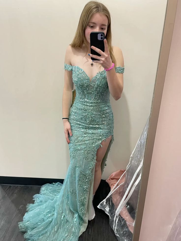 Mermaid Off Shoulder Formal Dress Long Party Dress Evening Dress Prom Dresses cg25728