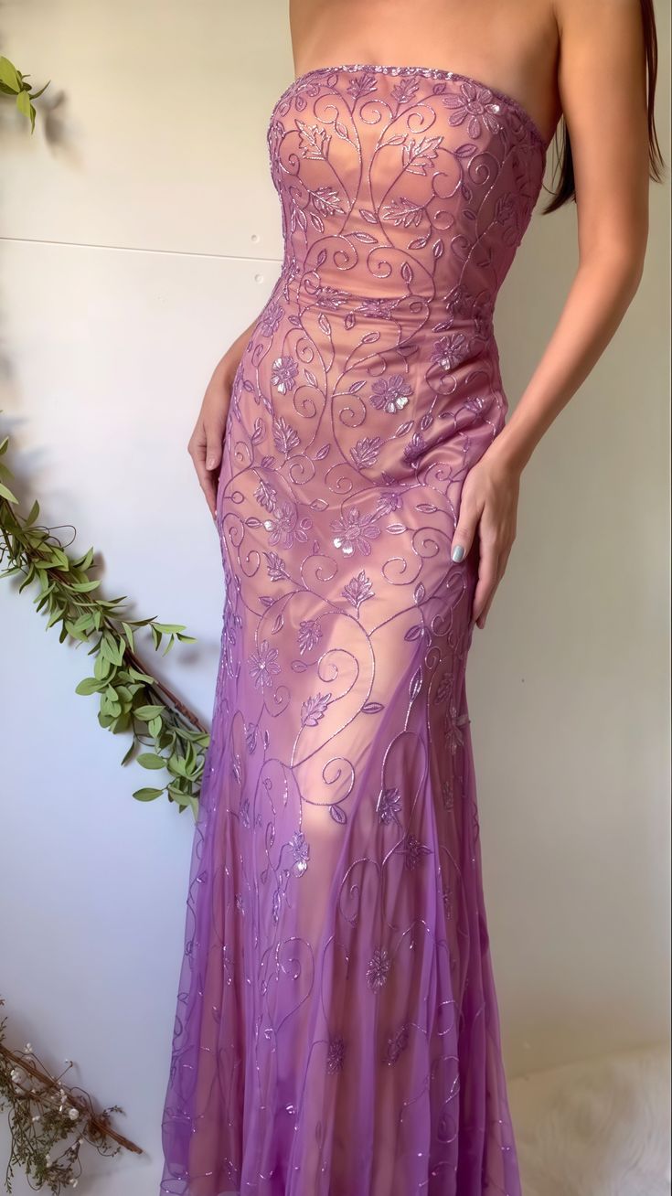 Elegant Purple Lace Evening Dresses, Sleeveless Party Prom Dress cg25464