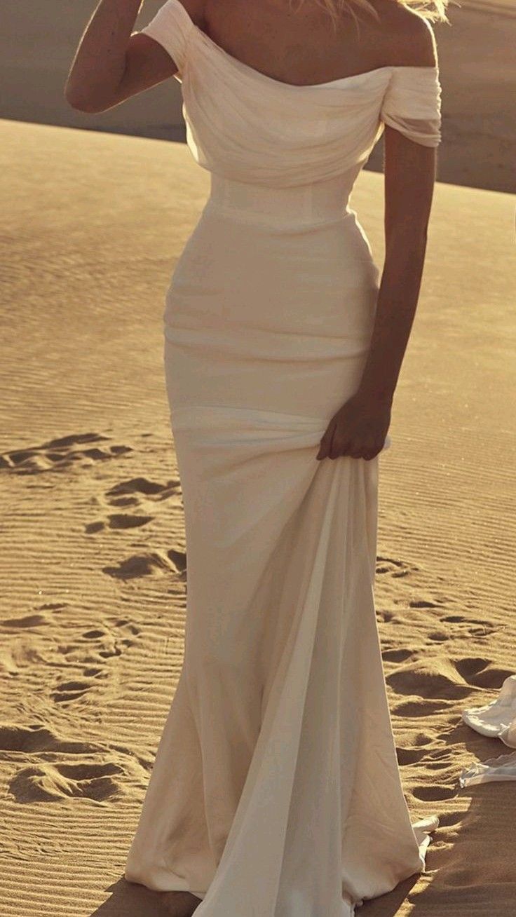 White Dress Off the Shoulder Wedding Dress cg25045