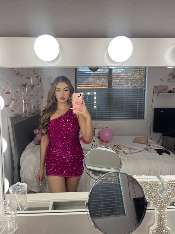 Elegant Sequin Homecoming Dress,Short Party Gown fg5621