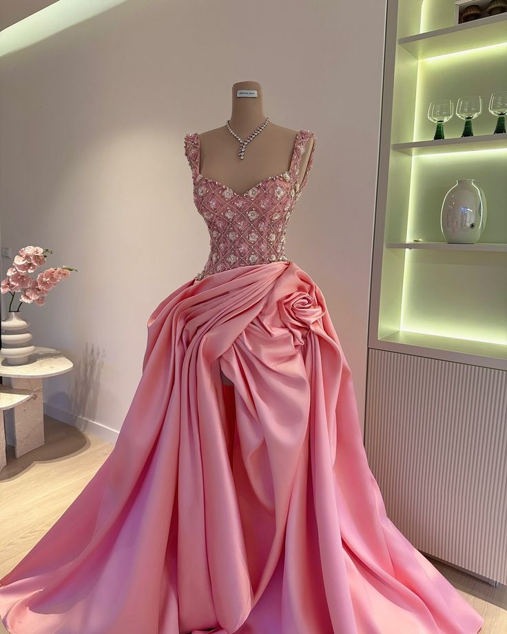 Pink Elegant Evening Dresses, Sleeveless Party Prom Dress, Formal Dress cg25468