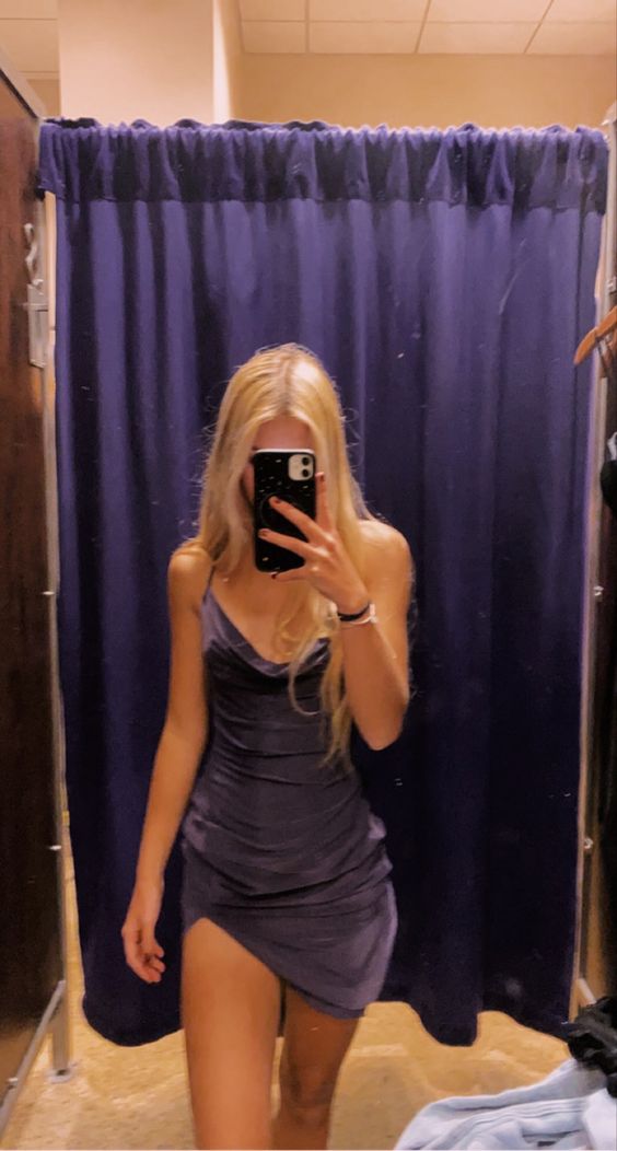 purple satin homecoming dress,night outfit dress fg5934