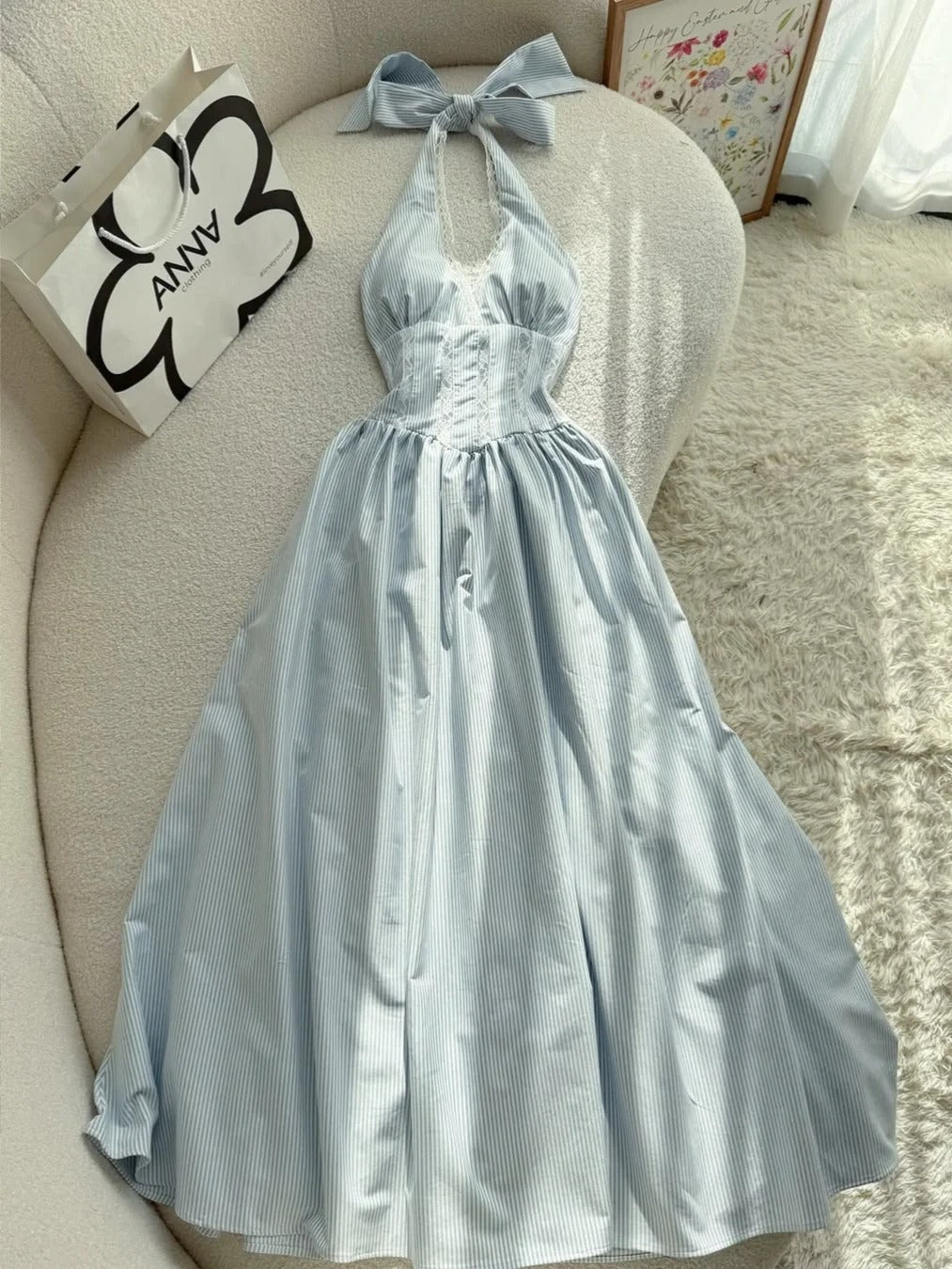 Long A Line Vintage Halter Party Dress Evening Dress Prom Dresses cg25757