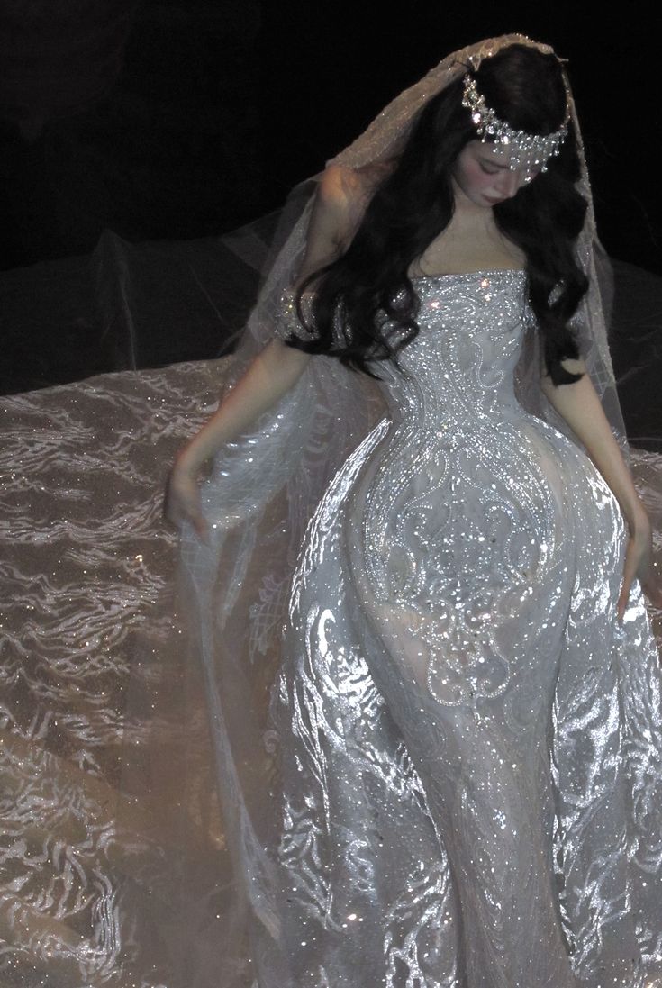 Romantic Exquisite White Mermaid Off the Shoulder Sequin Tulle Long Prom Dress Gown Dress SH3589