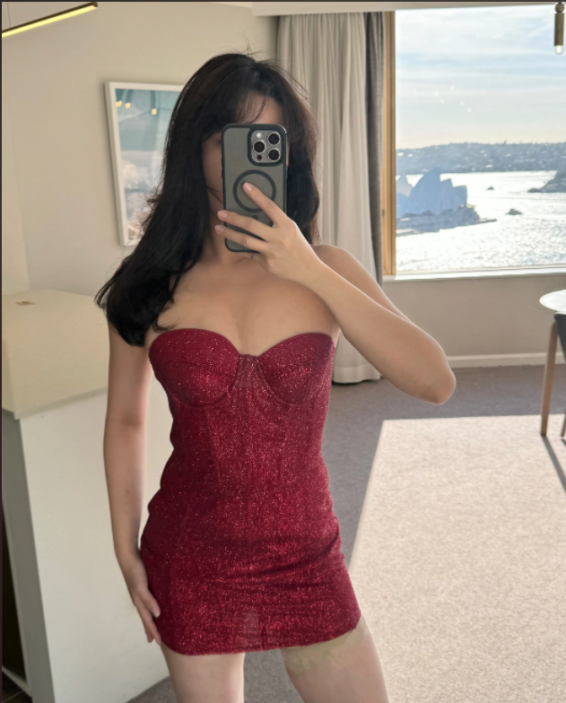 Vestido de fiesta ajustado con lentejuelas rojas, corte A, para regreso a casa, TP3861