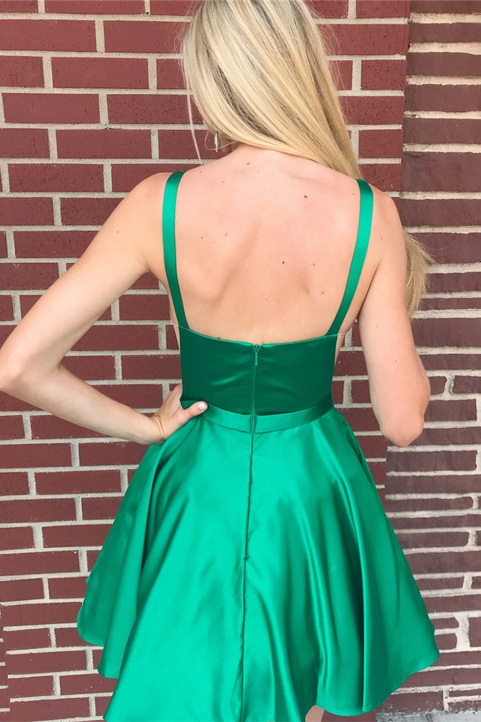 Lindos vestidos cortos amarillos de fiesta de corte A