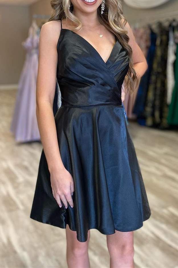 Vestidos de satén con tirantes finos para el regreso a casa, minivestido de fiesta