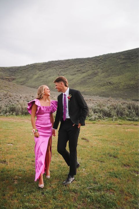 Modest Square Neckline Pink Long Prom Dresses Evening Gown fg3176