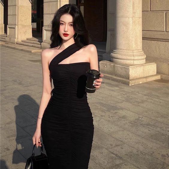 black simple prom dresses evening dresses fg2926