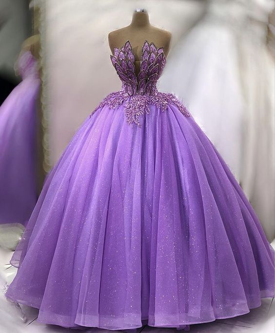 Purple Ball Gown Prom Dresses Long Sexy Prom Dress fg2772