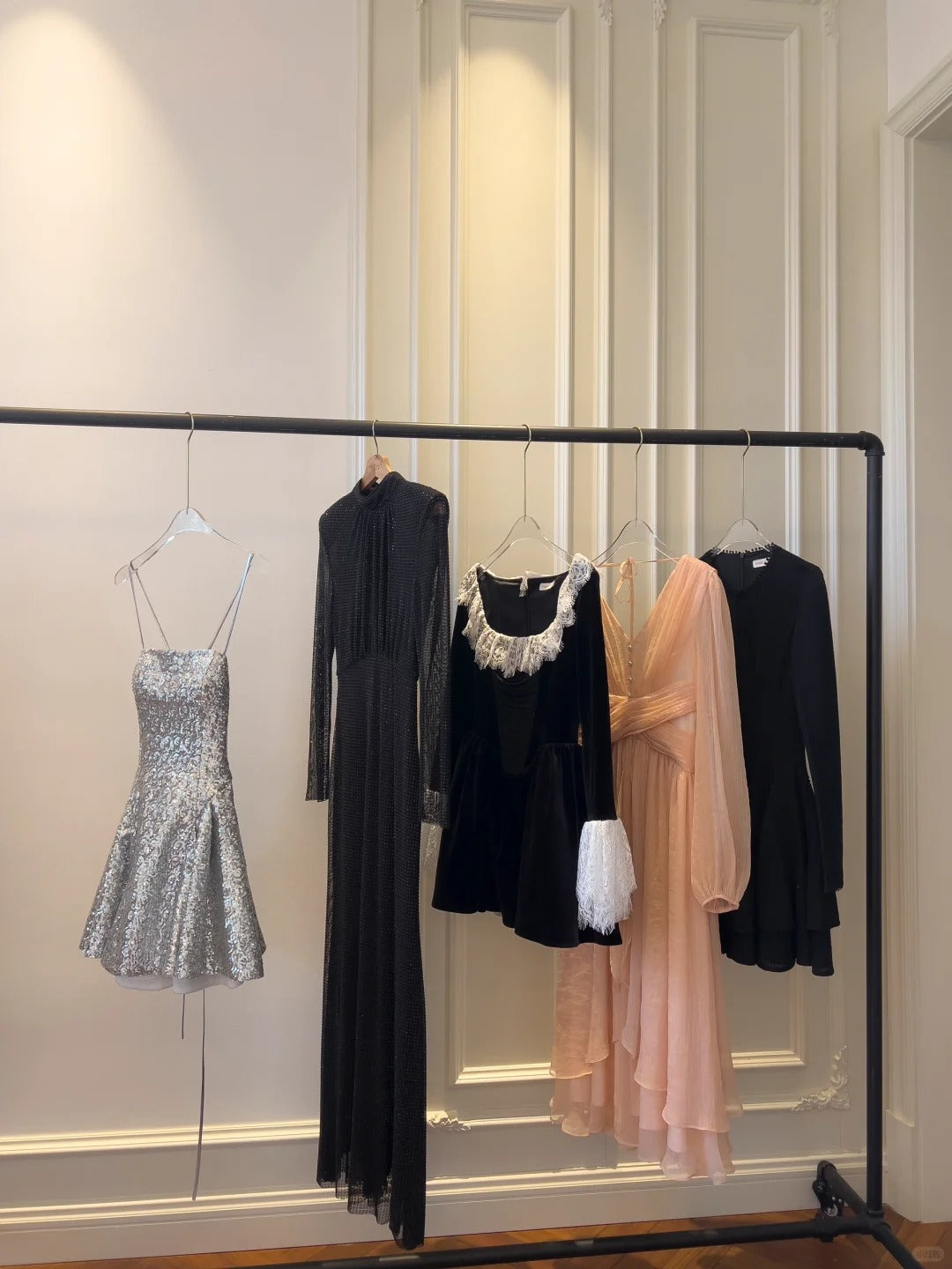 Silver shiny niche vintage dress short sequin homecoming dress birthday cocktail party dress gh4306