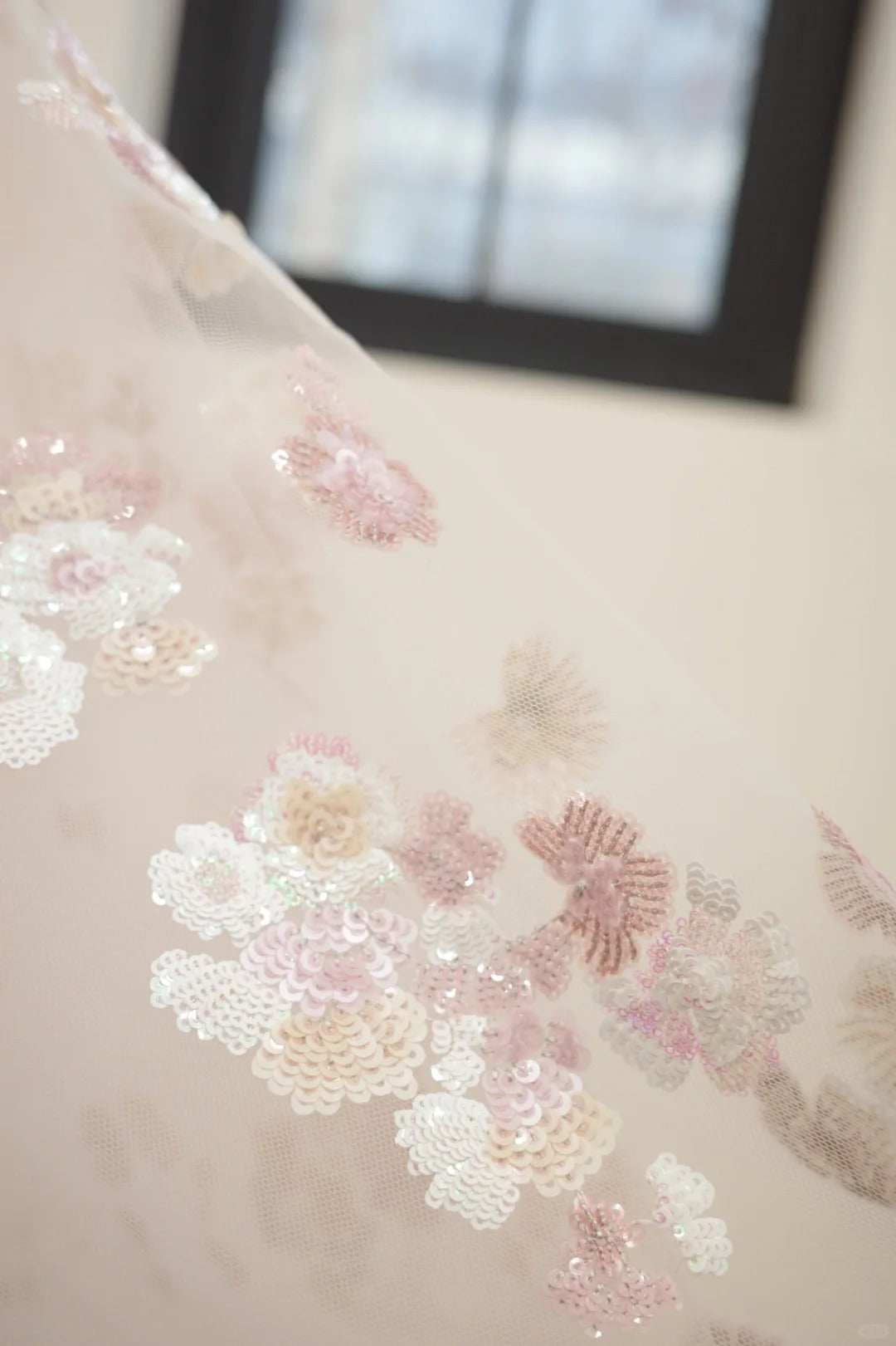 Pink floral fashion long tulle sequin homecoming dress birthday dress Prom dress evening dress gh5071