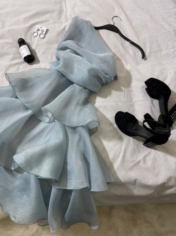 Blue Short Party Dress Homecoming Dress fg2308