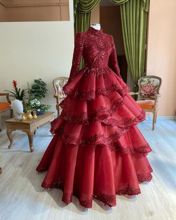 Burgundy Prom Dresses, Formal Evening Dresses fg1752