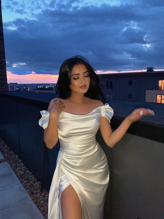 White Prom Dresses Women Fashion, Formal Party Dresses, Cheap Evening Dress fg1814