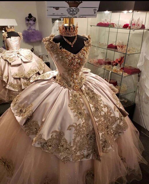 Luxury Quinceanera Dresses Applique Beaded Corset Ball Gown Prom Sweet 16 Dress fg2492