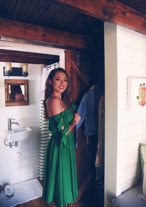 Green short sleeve party dress prom dress fg2025