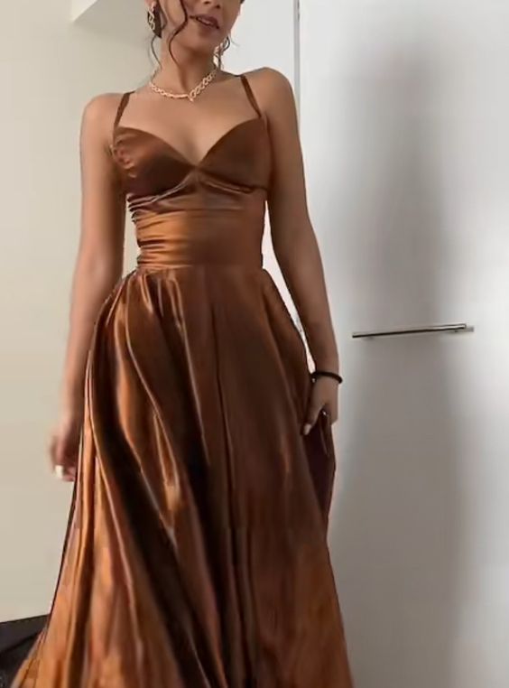 Brown prom dresses long evening dress fg2461