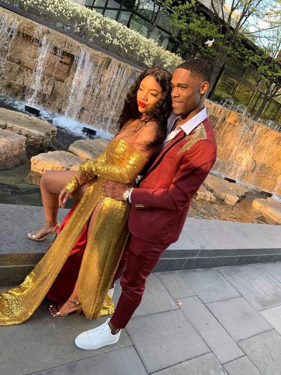 Gold Sequin Prom Dresses Long Evening Dresses fg2208