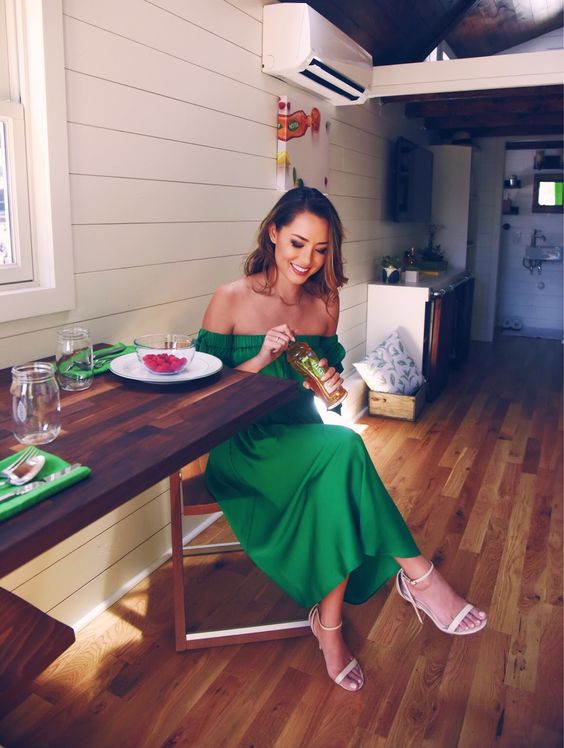 Green short sleeve party dress prom dress fg2025