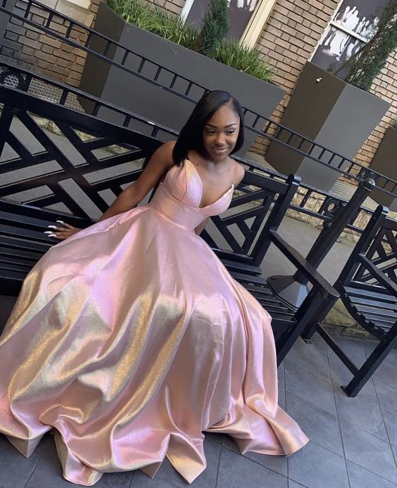 Pink prom dresses, African women dresses, long prom gown,Pink evening dresses fg1383