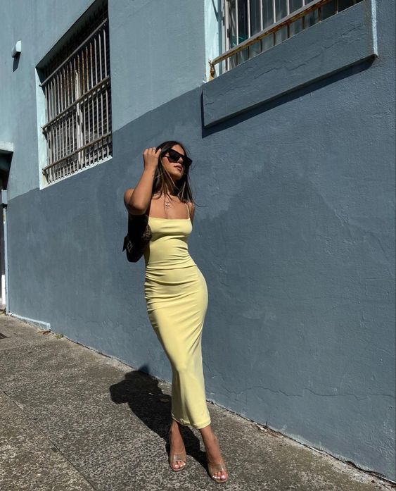 Yellow Prom Dresses, Simple Formal Dresses fg1834