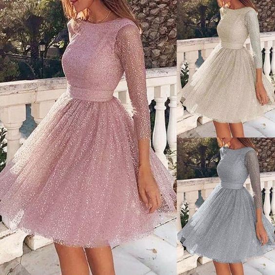 Chic Short Tulle Dresses Women A-line Homecoming Dress fg1775