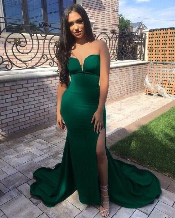 Prom Dresses Mermaid Sweetheart Neck Sweep Train fg1618