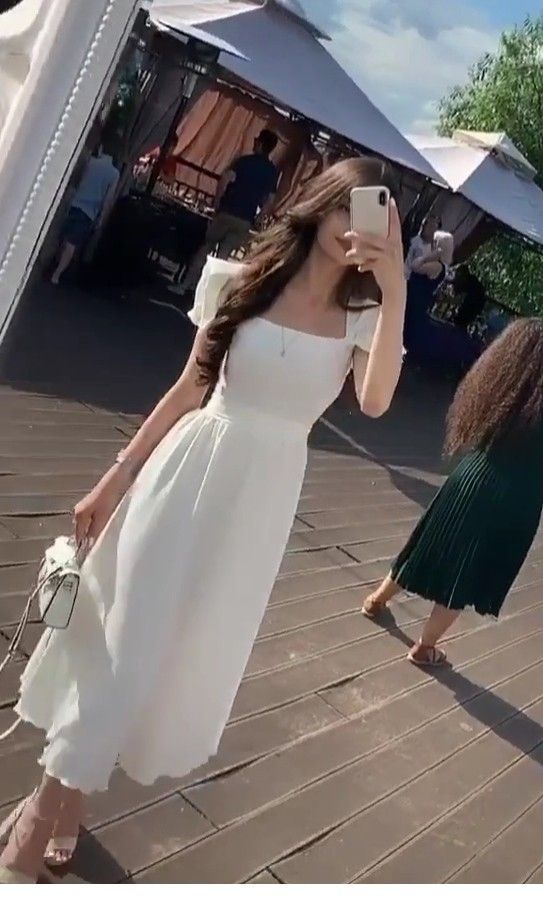 A Line Prom Dress, White Evening Dress fg2595
