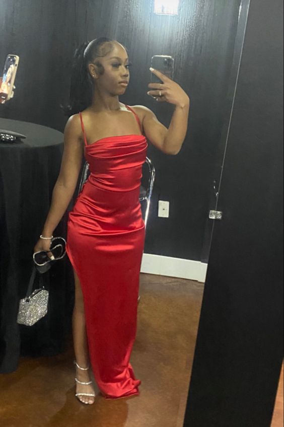Red Prom Dress Women Sexy Dresses Elegant Simple Party Dress fg1947
