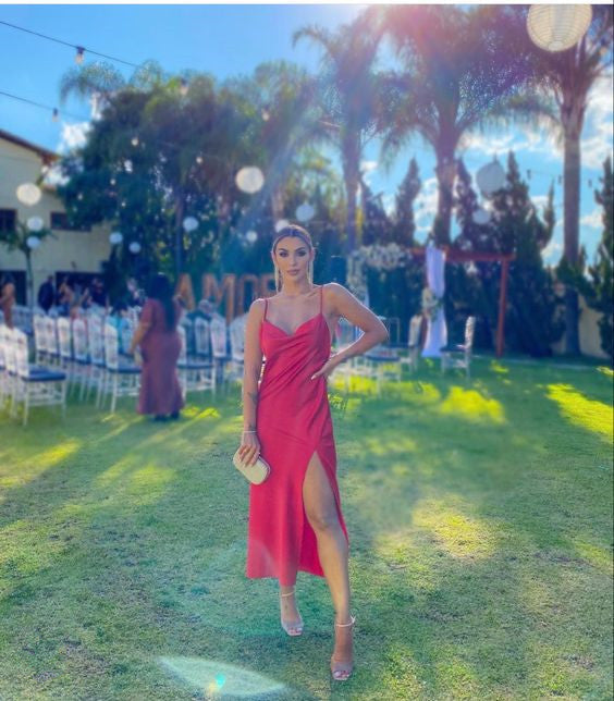 Red Prom Dresses Midi Evening Dresses fg2165