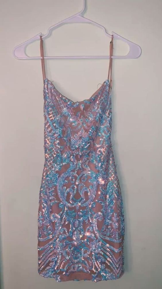 sexy sequin birthday dress tight homecoming dress fg1556