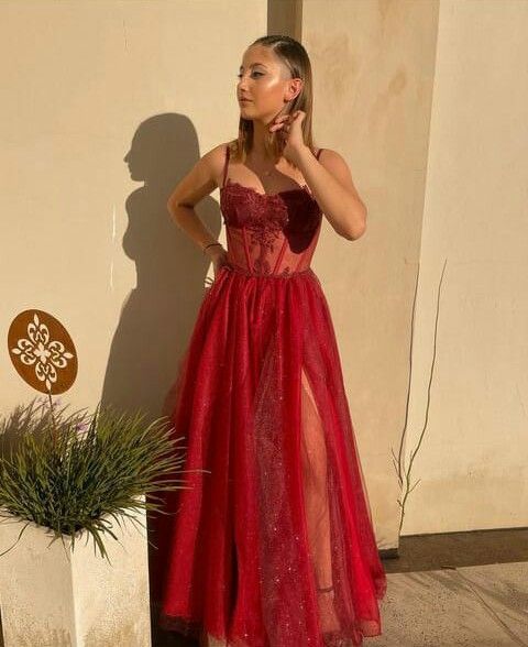 Long Red Prom Dresses,Evening Party Dresses fg1425