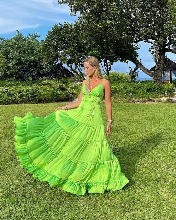 Apple Green Prom Dresses Long Evening Dresses fg2169