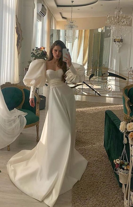 Ivory Fashion Party Prom Dresses Evening Gown Wedding Dress fg2527