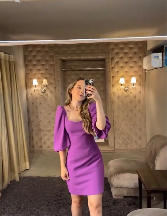 Purple prom dresses beautiful, short prom dress fg1479