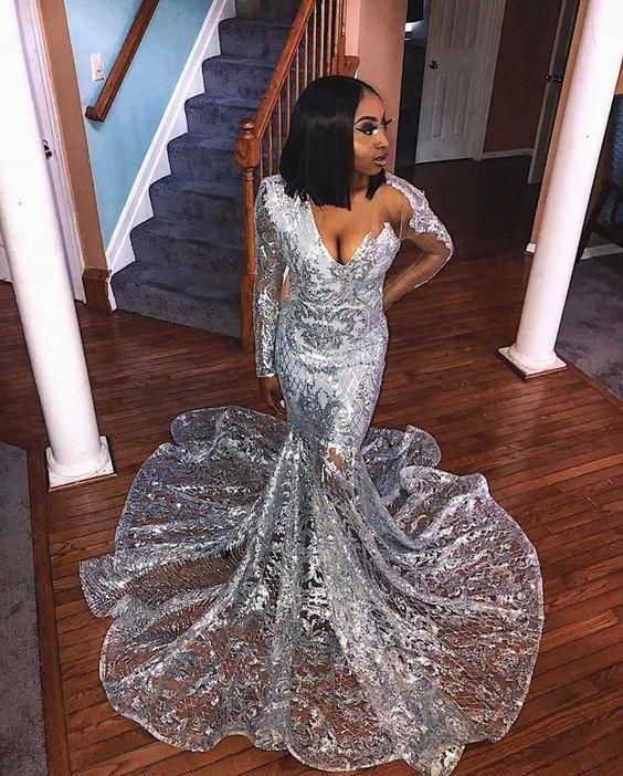 Mermaid long Prom Dress, Formal Gown fg1063