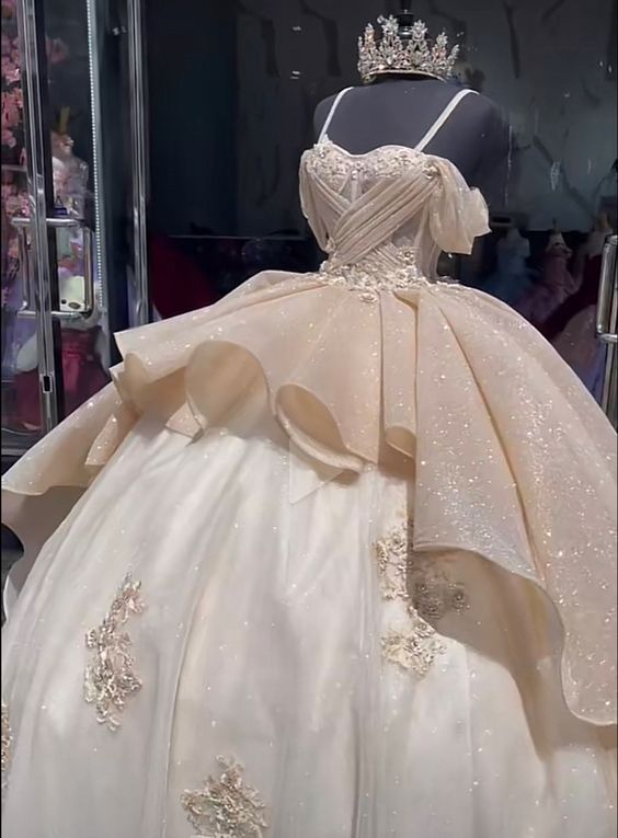 Vestidos de quinceañera de lujo con apliques y corsé, vestido de fiesta para graduación, vestido de dulces 16