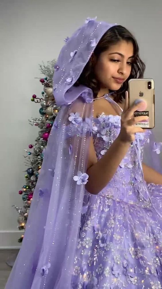 Floral Quinceanera Dresses Off Shoulder Ball Gown Puffy Lace Embroidery Princess Sweet 16 Girls cg24835