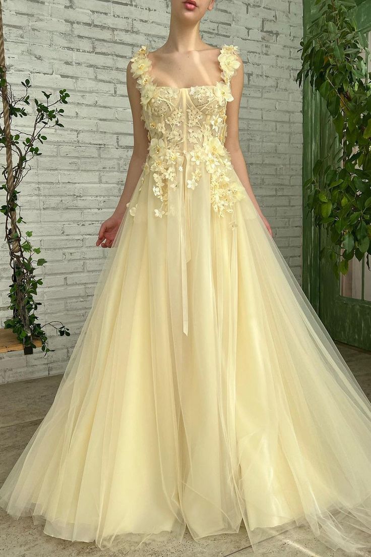 A-line Square Floor-length Sleeveless Open Back Appliques Lace Prom Dress fg5000