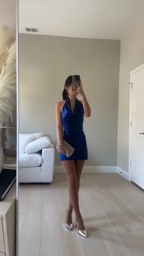 Royal Blue Short Prom Dress Homecoming Dress fg3854