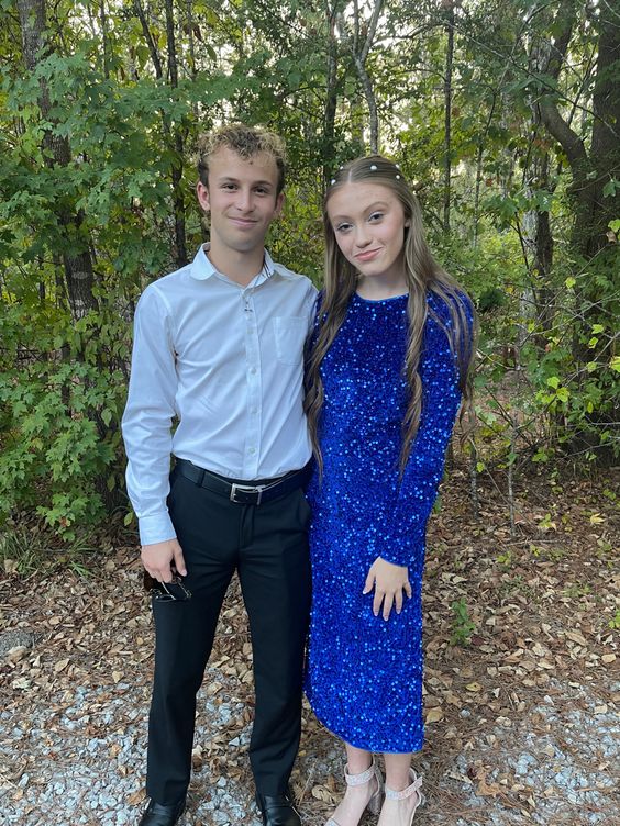 Royal Blue prom dress Sequin Bodycon Dress fg4274