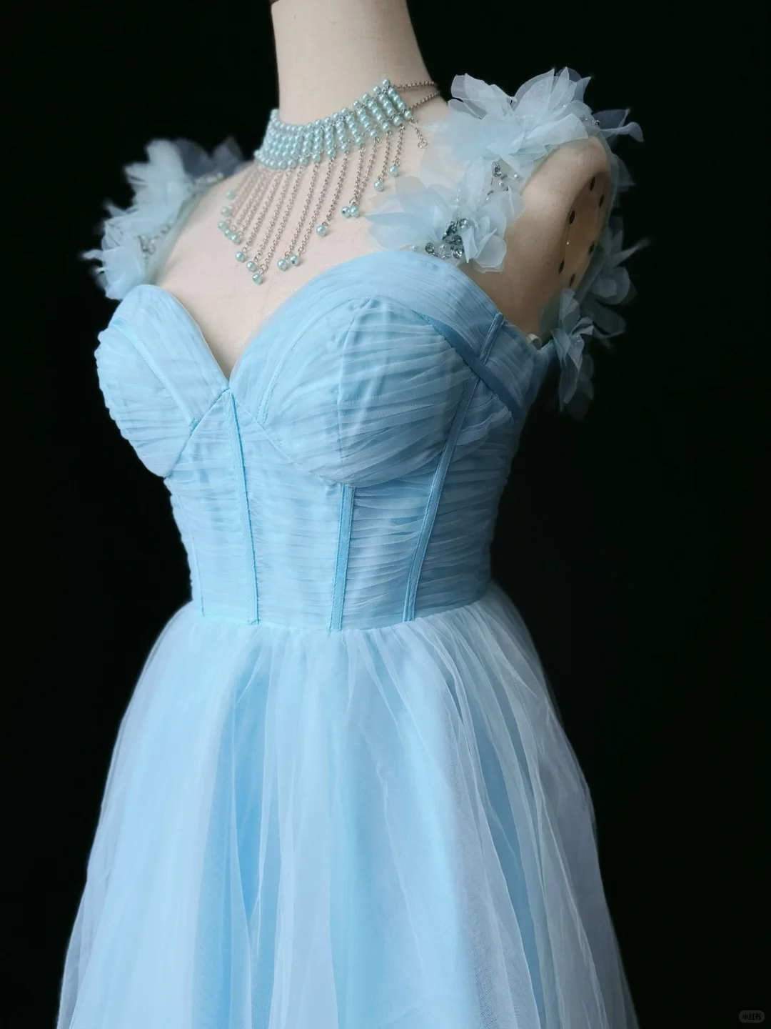 Simple Blue Tulle A Line Homecoming Dress Short Cocktail Dress S431
