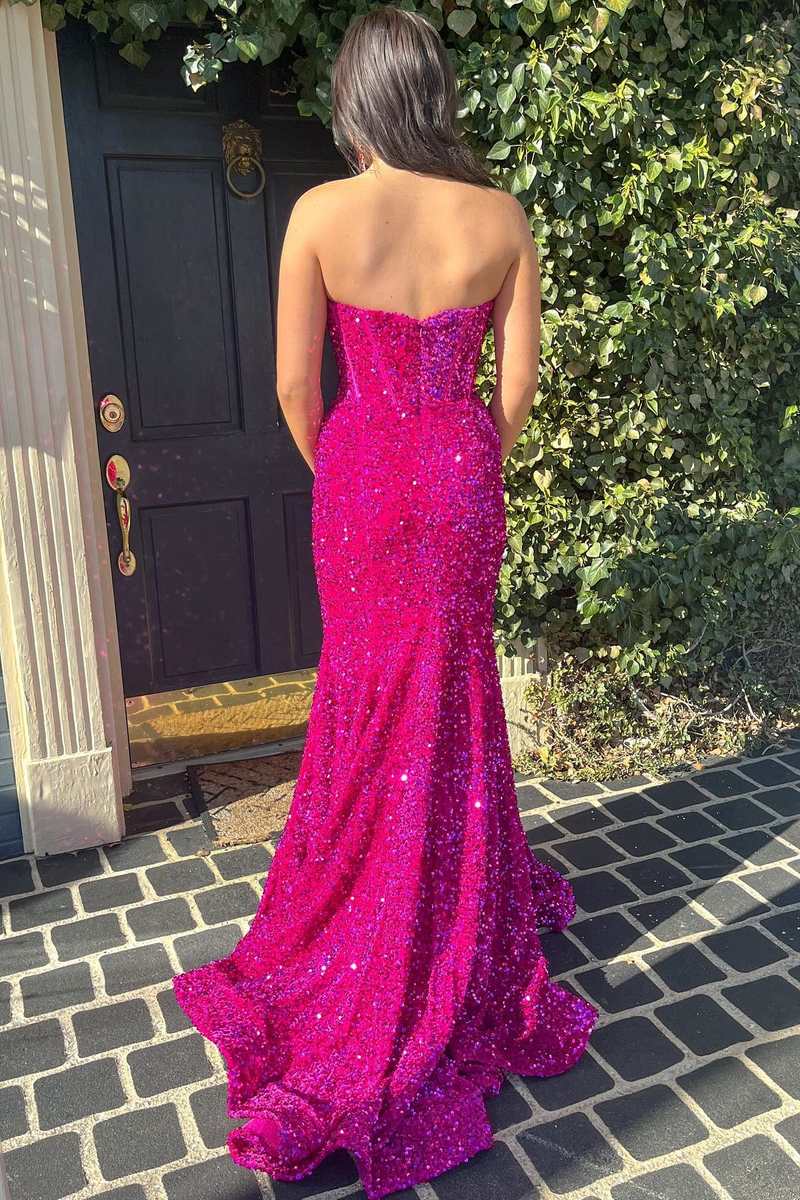 Vestidos de fiesta largos de sirena con escote corazón en verde cazador, vestidos formales con lentejuelas brillantes