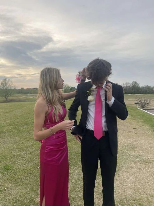 Sexy Mermaid Long Hot Pink Prom Dress Birthday Outfits SH1184