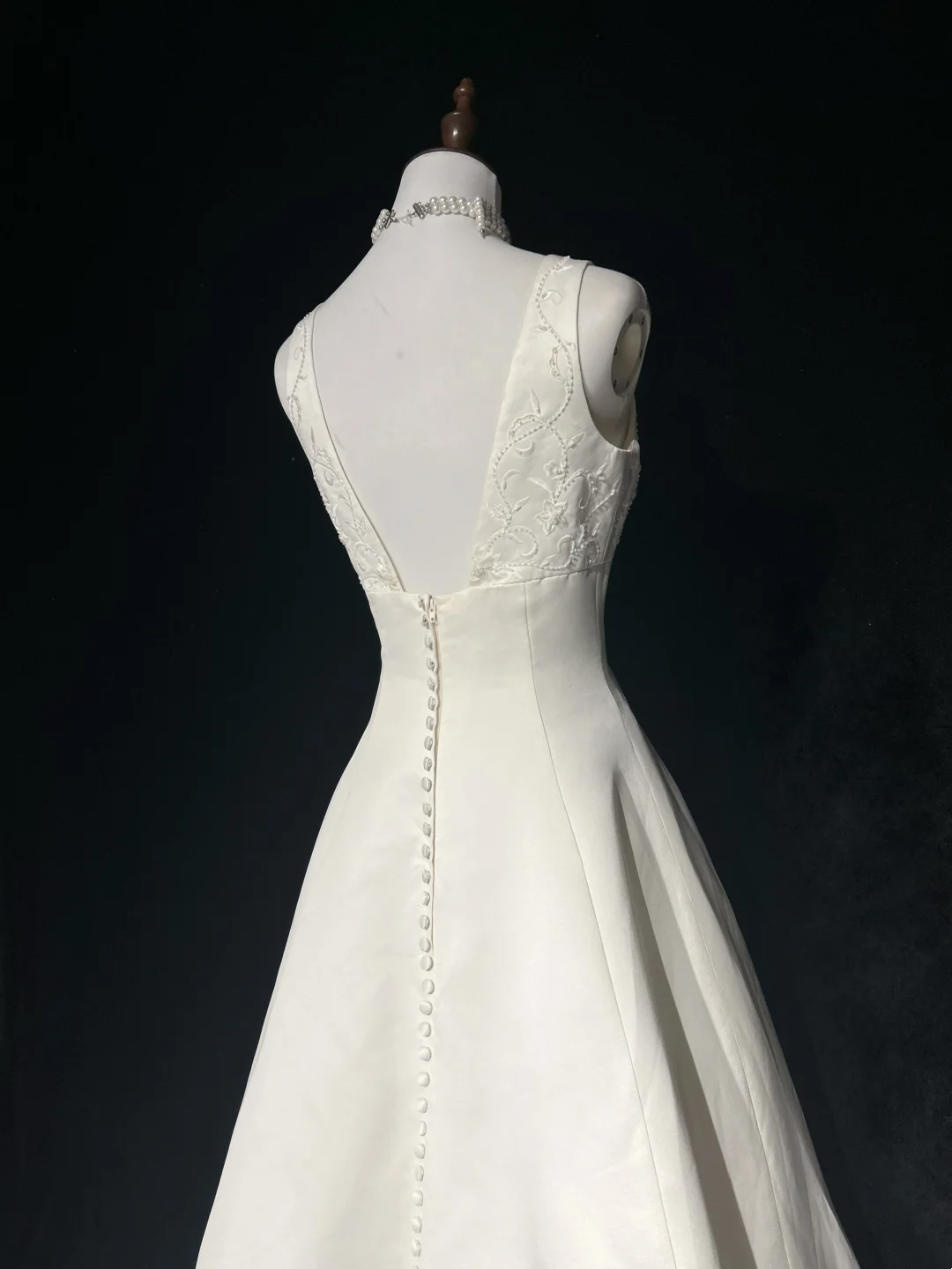 Vestido de novia vintage de los años 60, vestido de baile, escote corazón, sin mangas, satén con cuentas, largo blanco, vestidos de novia elegantes DH1016