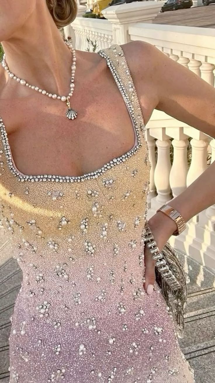 Vestido corto rosa con lentejuelas y escote cuadrado para fiesta de 8.º grado, vestido de verano para escuela secundaria, atuendos para 21 cumpleaños DH1082