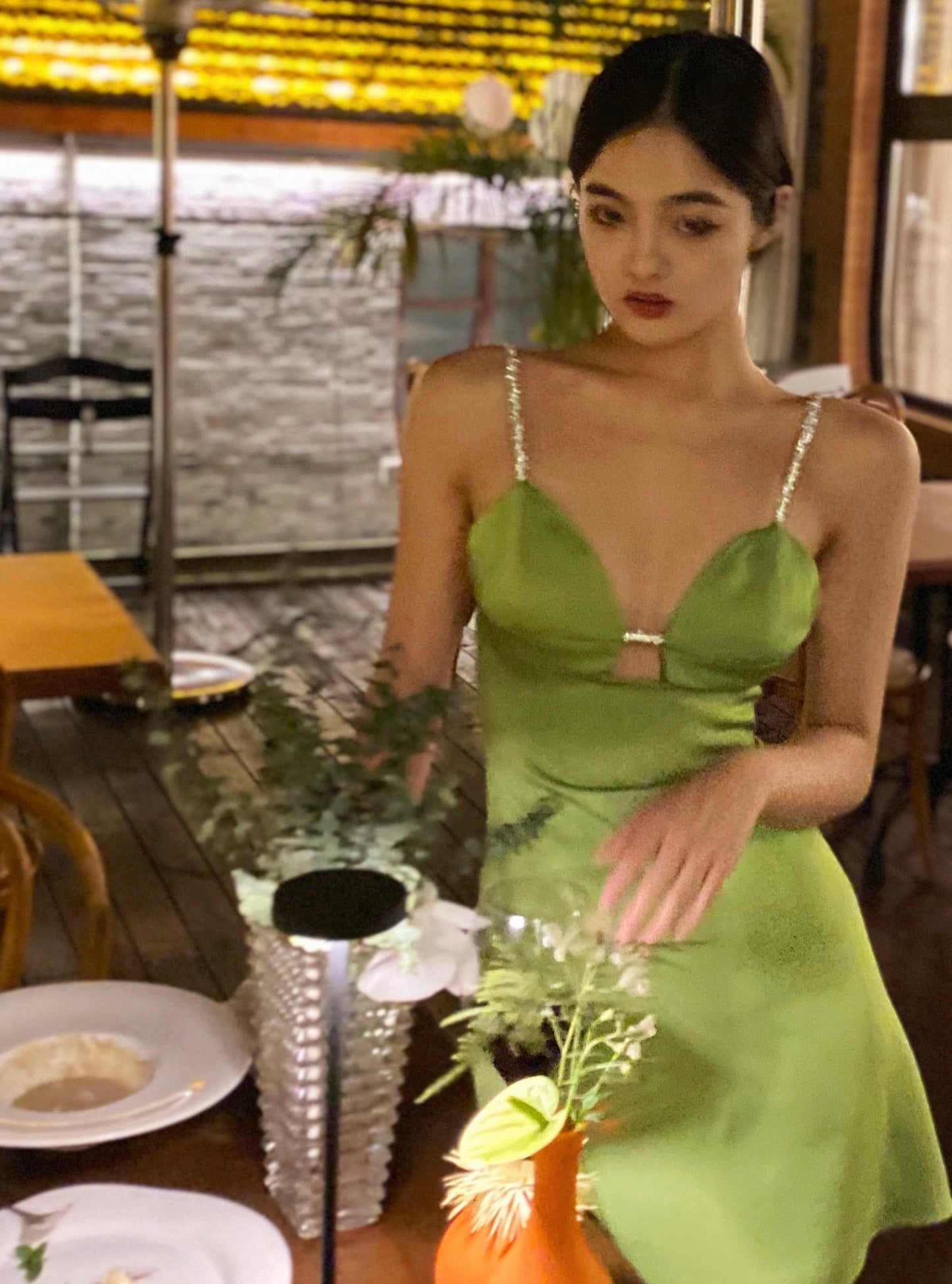 Vestido corto de satén verde salvia con tirantes finos, sexy, para fiesta de 8.º grado, de verano, para escuela secundaria, para cumpleaños, DH1094