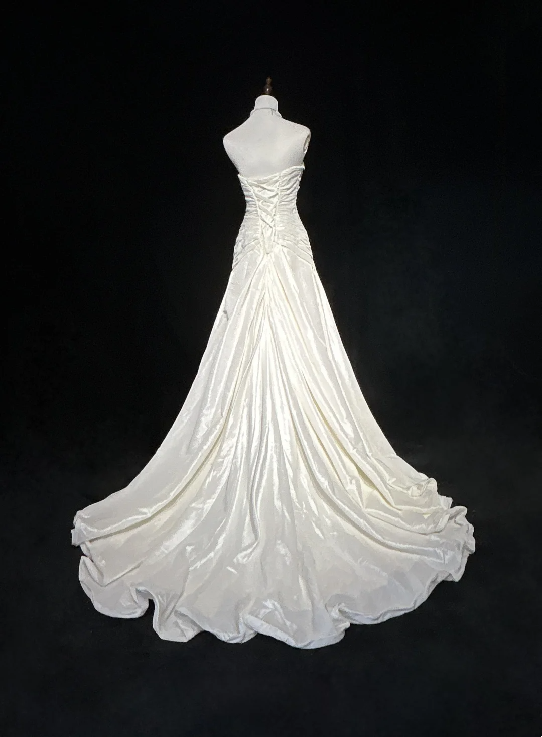 Vestido de novia único de sirena, sin tirantes, de encaje, sin mangas, blanco, años 50, vestidos de novia modestos, DH1103