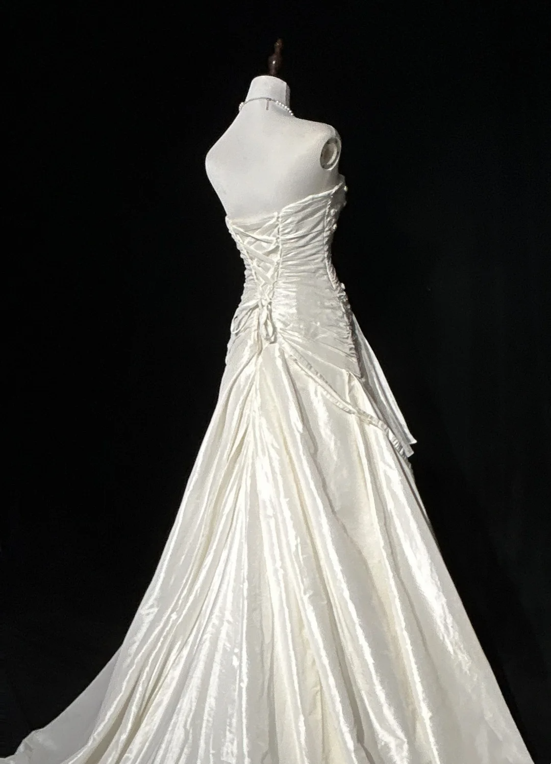 Vestido de novia único de sirena, sin tirantes, de encaje, sin mangas, blanco, años 50, vestidos de novia modestos, DH1103